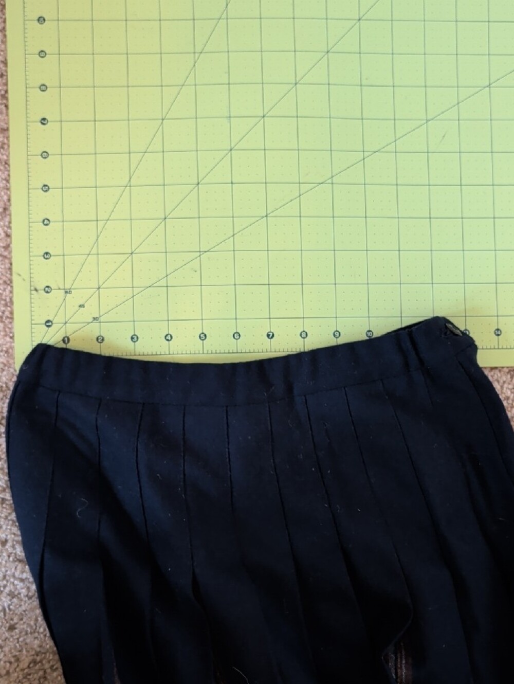Pendleton Navy Pleated Plaid Wool Midi Skirt - Picture 4 of 4